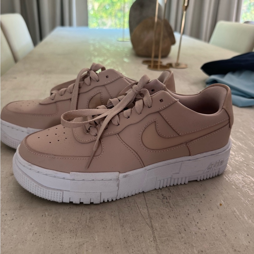 Nike AF1 with Chunky Sole and Minimalist Design